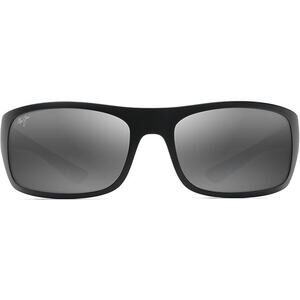 NWT Maui Jim Unisex BIG WAVE MJ440 Sunglasses,Matte Black/Grey Rectangle-Extra L